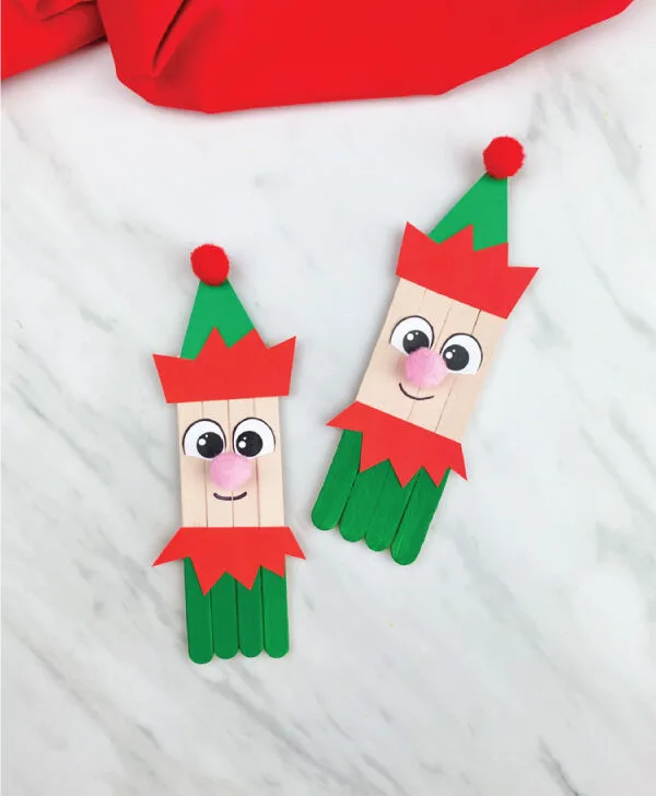 2 elf popsicle stick crafts