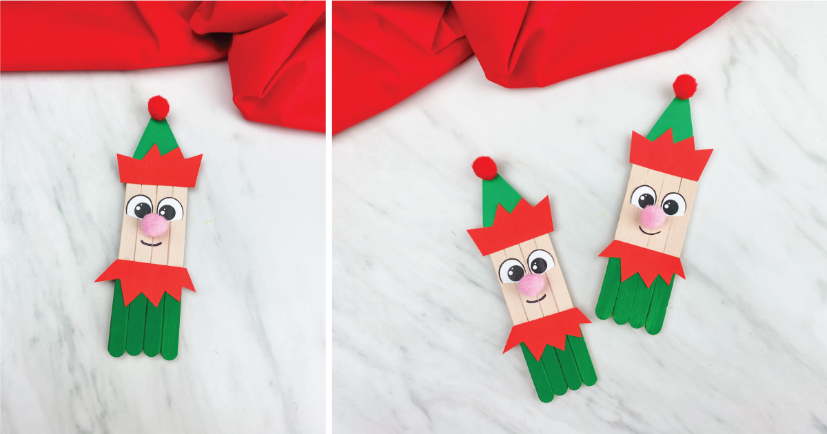 Festive Elf Popsicle Stick Craft