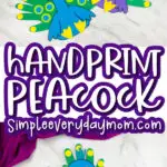 Cute Peacock Handprint Craft [FREE Template]
