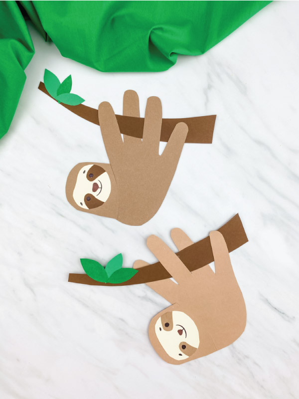 two handprint sloth crafts
