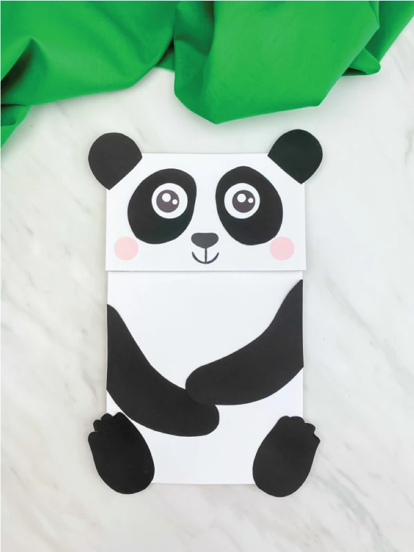 paper bag panda craft