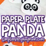 paper plate panda craft image collage with the words paper plate panda in the middle
