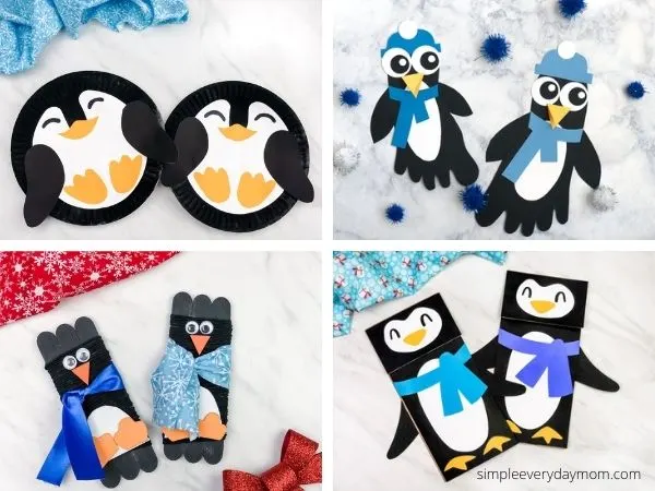 penguin craft image collage