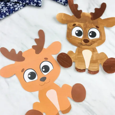 two printable reindeer crafts