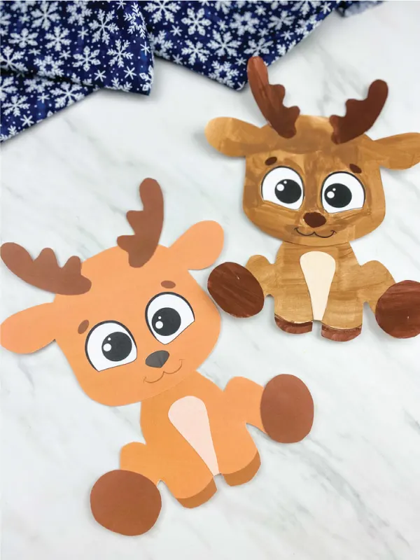 two printable reindeer crafts