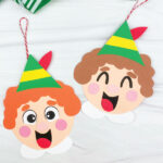 orange haired and brown hair elf ornament craft