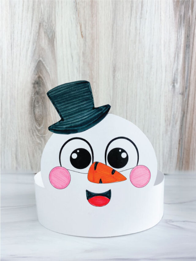 Snowman Headband Craft For Kids [Free Template] Story