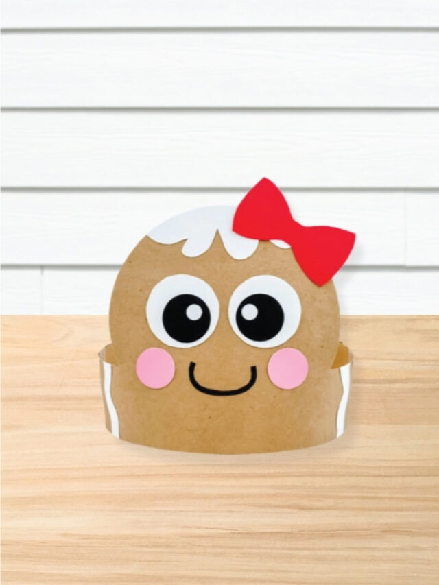 Gingerbread Man Headband Craft [FREE template] Story