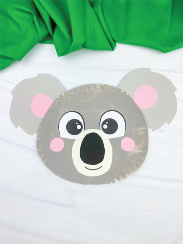 Paper Plate Koala Craft For Kids [Free Template] Story