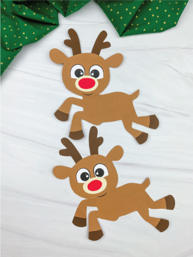 Paper Rudolph The Reindeer Craft For Kids Story