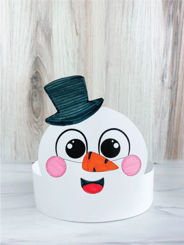 color in snowman headband craft