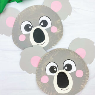 two paper plate koala crafts