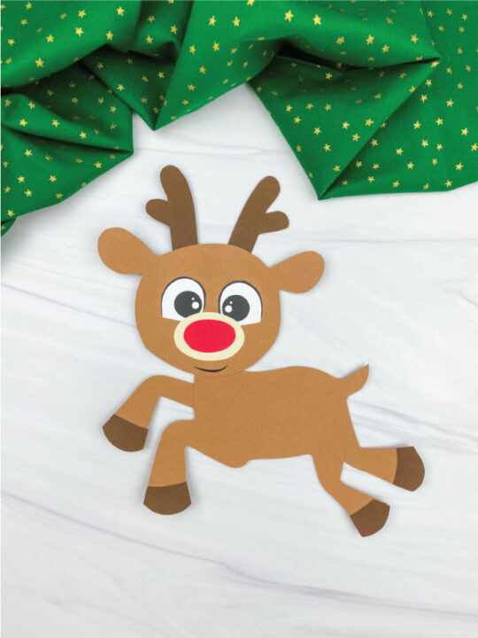 Paper Rudolph The Reindeer Craft For Kids [Free Template Included]