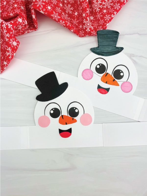 two snowmen headband crafts