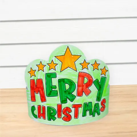 Merry Christmas coloring page headband