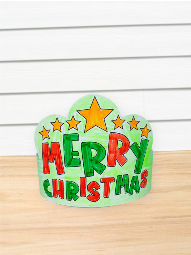 Merry Christmas coloring page headband