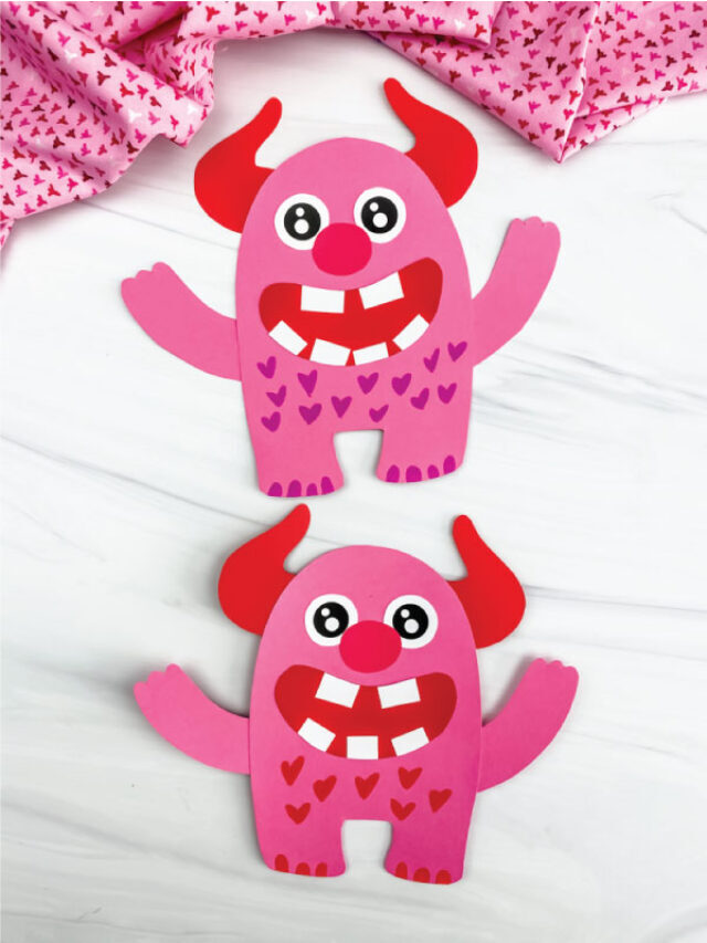 Love Monster Craft For Kids [Free Template] Story