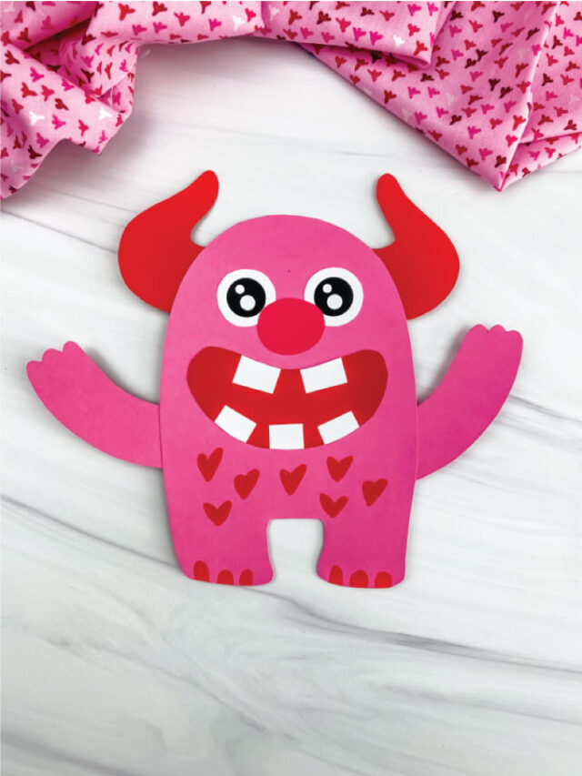 Love Monster Craft For Kids [Free Template] Story