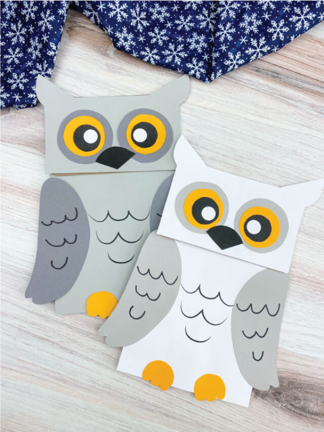 Paper Bag Snowy Owl Craft [With Free Template] Story