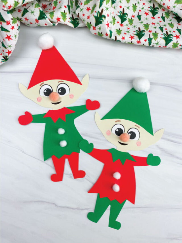 Paper Elf Craft For Kids [Free Template] Story