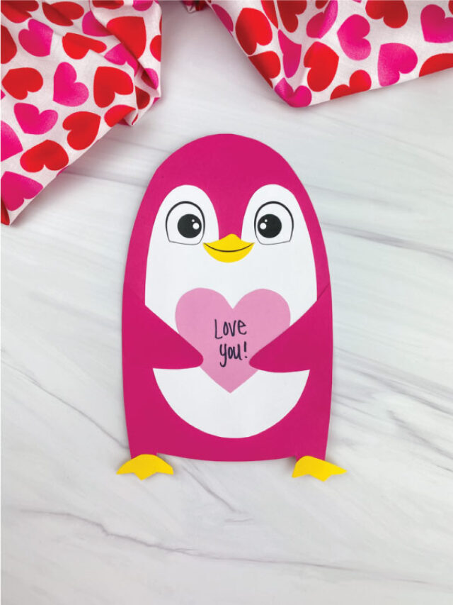 Penguin Valentine Craft For Kids [Free Template] Story