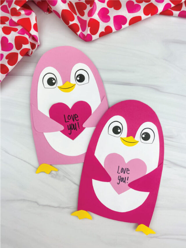 Penguin Valentine Craft For Kids [Free Template] Story