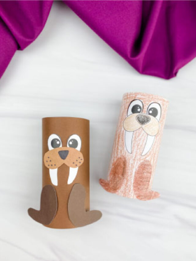 Toilet Paper Roll Walrus Craft [Free Template] Story