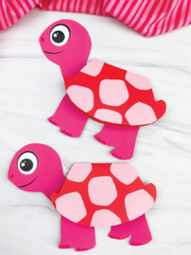 Turtle Valentine Card Craft For Kids [Free Template] Story