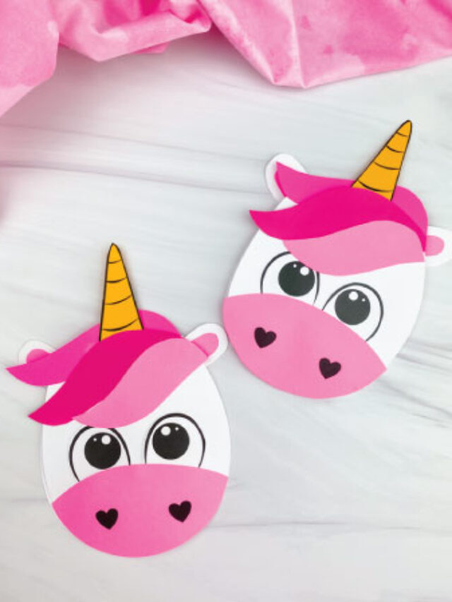 Unicorn Valentine Card Craft [Free Template] Story