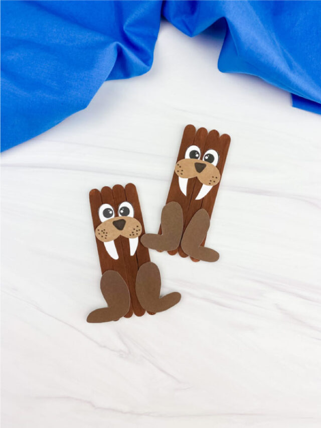 Popsicle Stick Walrus Craft With Free Template Story