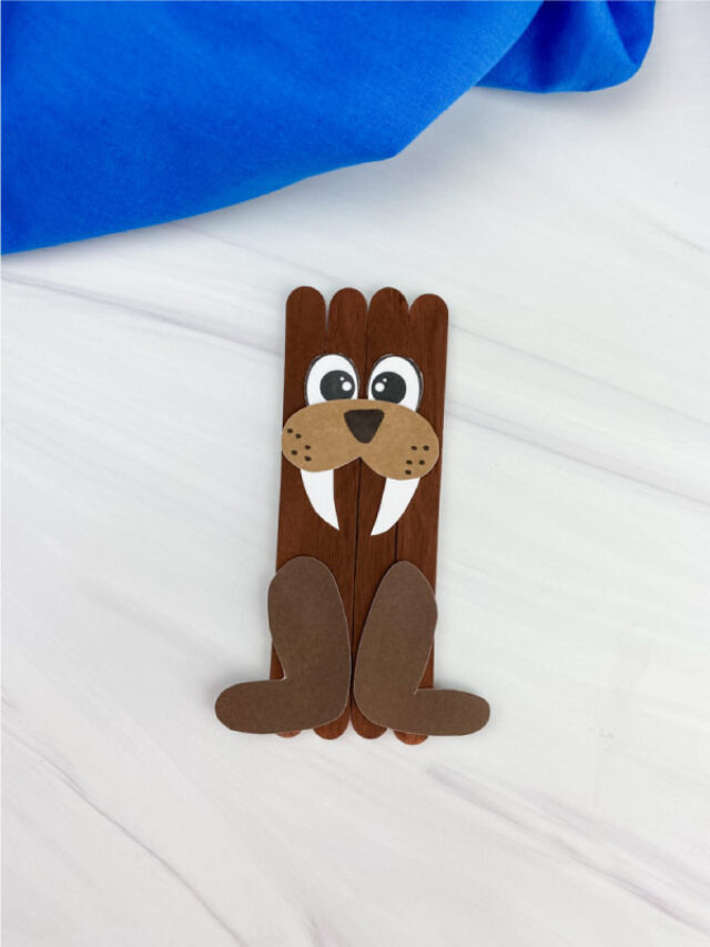Popsicle Stick Walrus Craft With Free Template Story