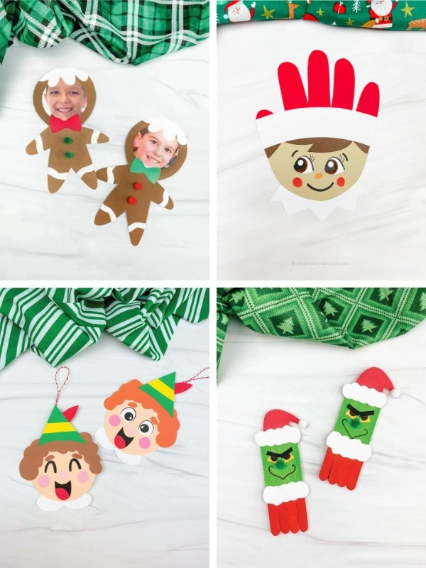 Christmas craft image collage for kids