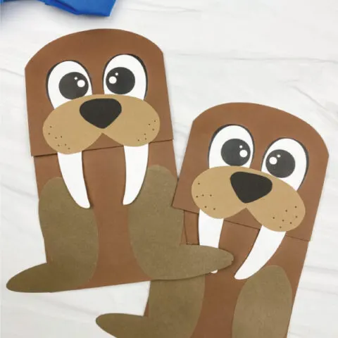two walrus paper bag crafts