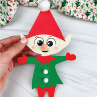 Paper Elf Craft For Kids [Free Template]