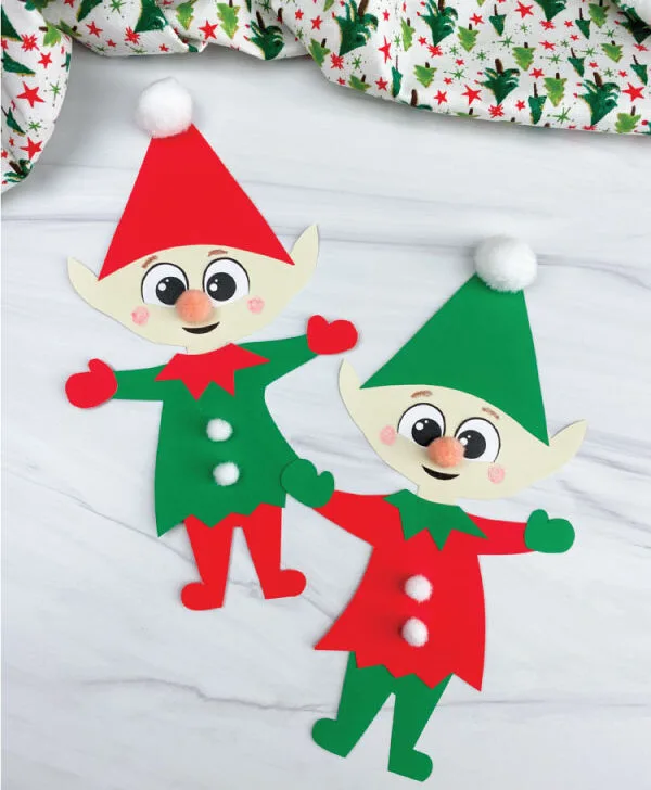 two paper elf crafts