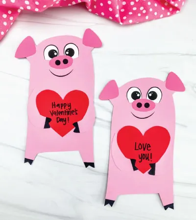 2 pig valentine crafts