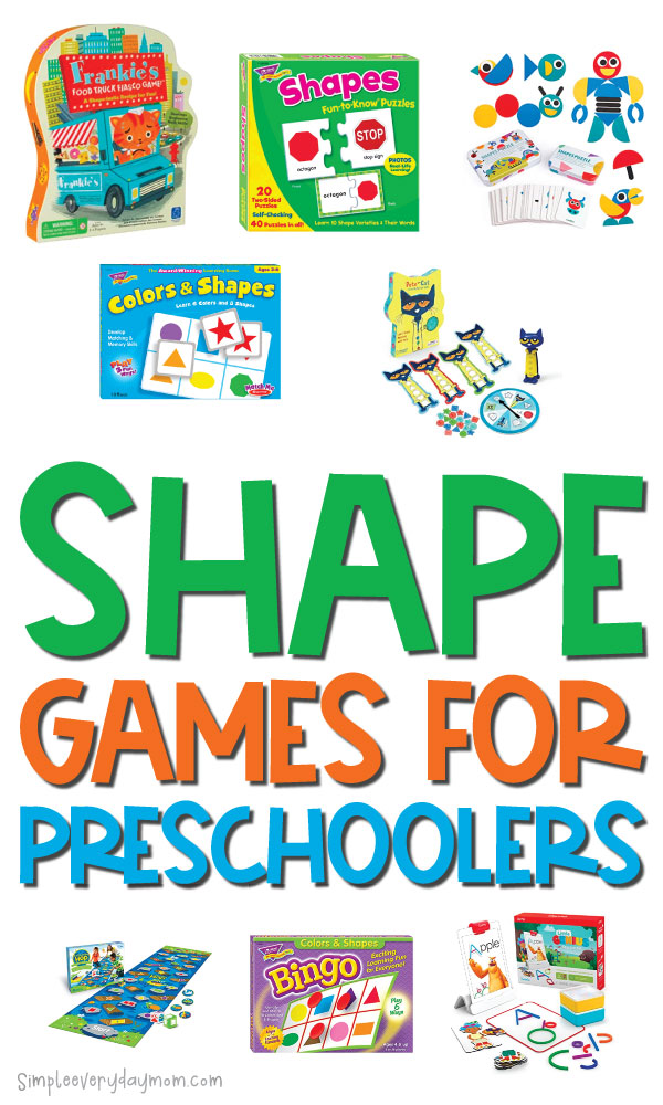 shape games for preschoolers collage image