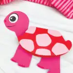 pink and red turtle valentine card craft