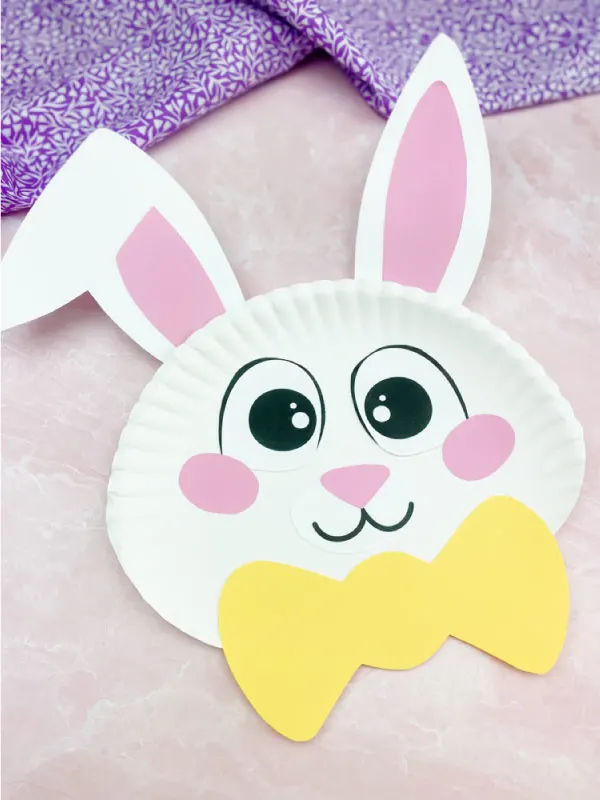 paper plate Easter bunny