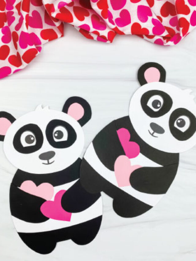 Panda Valentine Craft For Kids [Free Template] Story