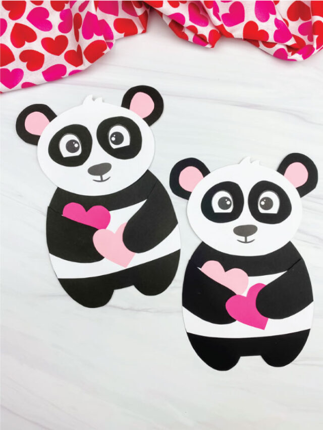 Panda Valentine Craft For Kids [Free Template] Story