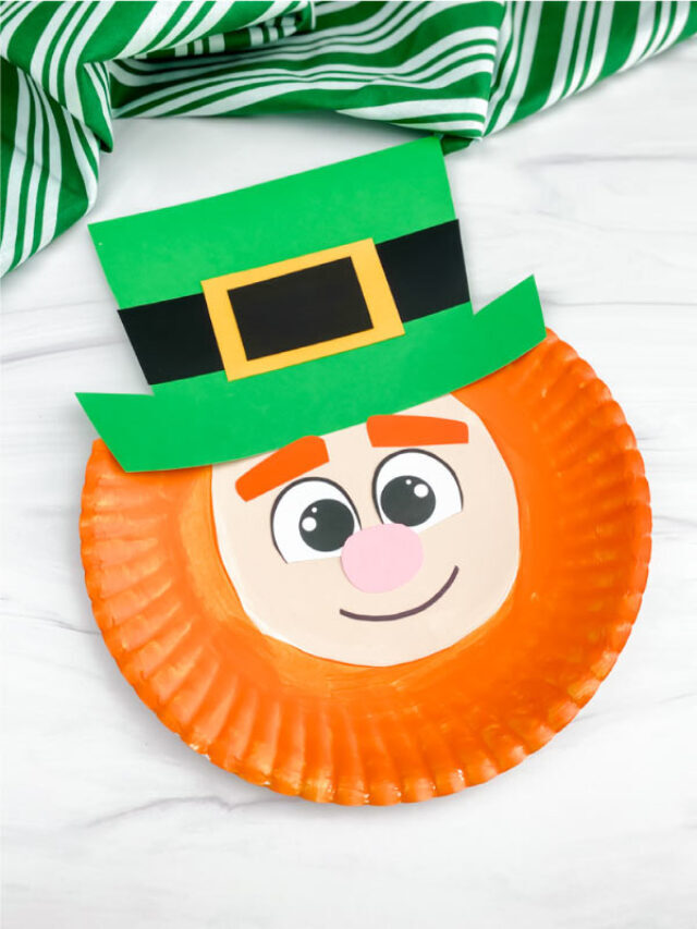 Paper Plate Leprechaun Craft [Free Template] Story