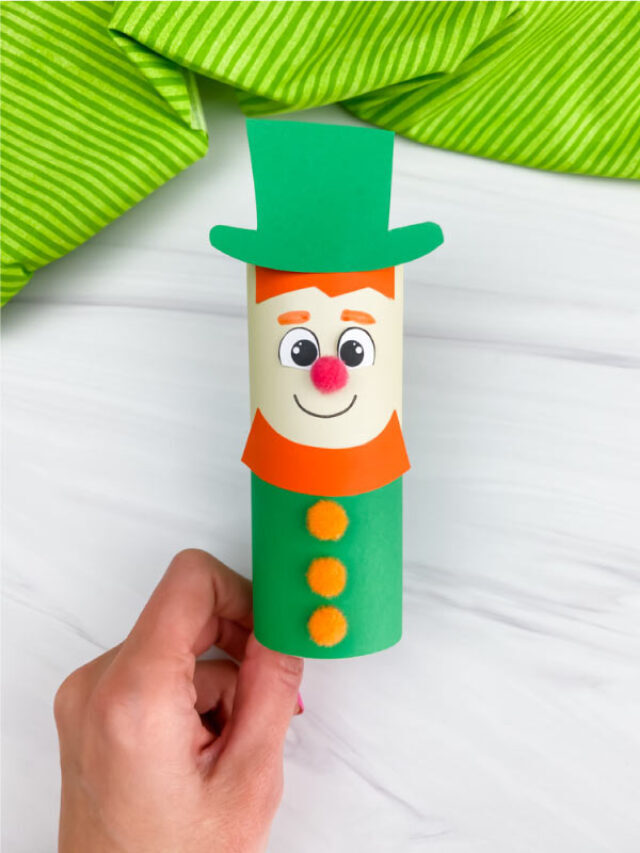 Toilet Paper Roll Leprechaun Craft [Free Template] Story