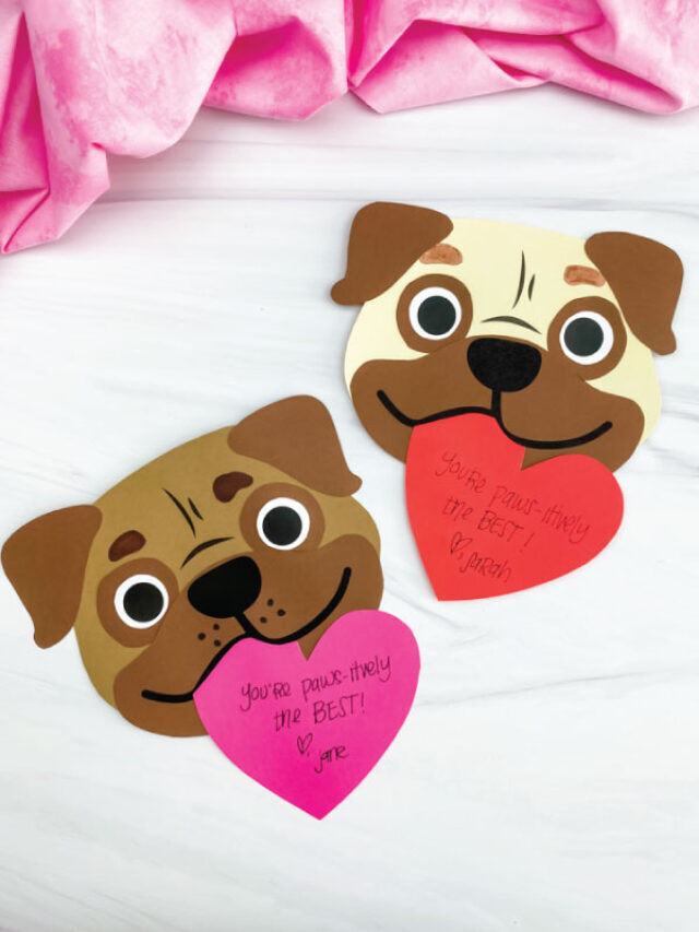 Puppy Valentine Craft For Kids [Free Template] Story