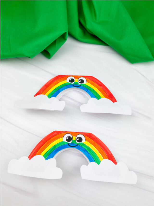 Rainbow Card Craft For Kids [Free Template] Story