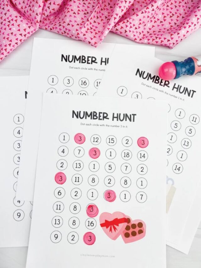 Fun Valentine Do A Dot Printables For Kids Story