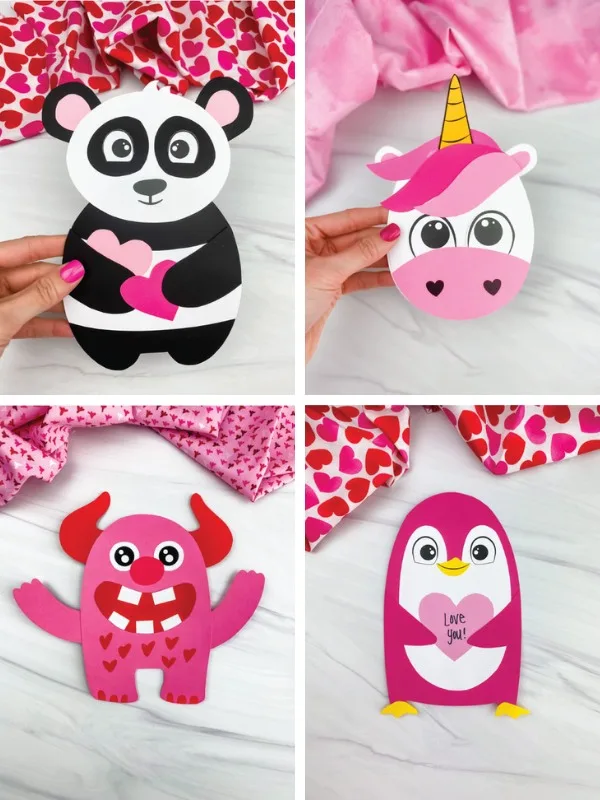 Valentine's Day crafts for kids image collage