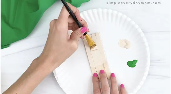 hand painting popsicle sticks