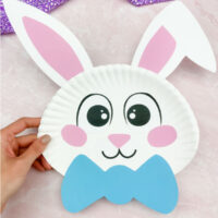 Easter Bunny Paper Plate Craft [Free Template]