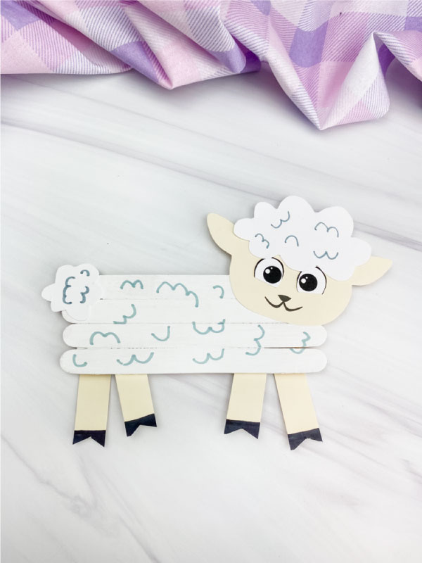 popsicle stick sheep craft